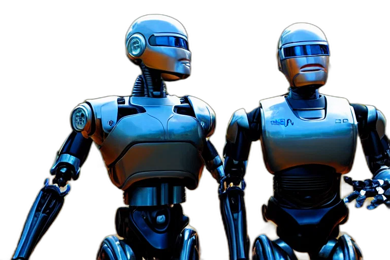 robot, 3d render, concept art, real transparent PNG cut-out