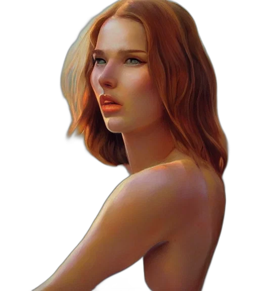 face, dress, jewelry, hair transparent PNG cut-out