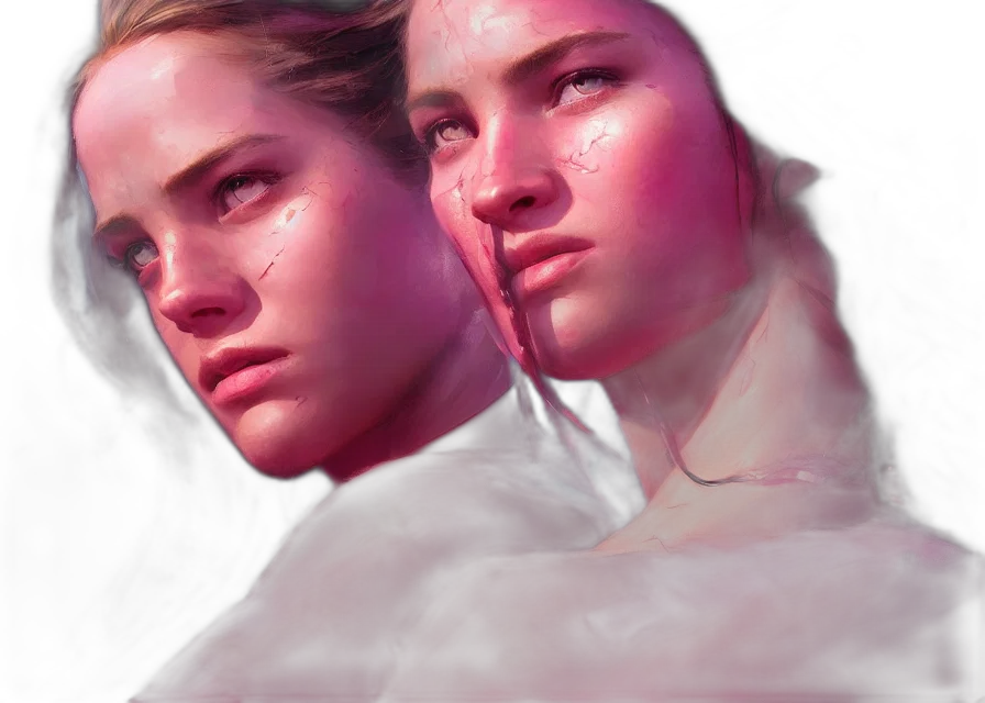 face, photorealistic, concept art, fantasy art transparent PNG cut-out