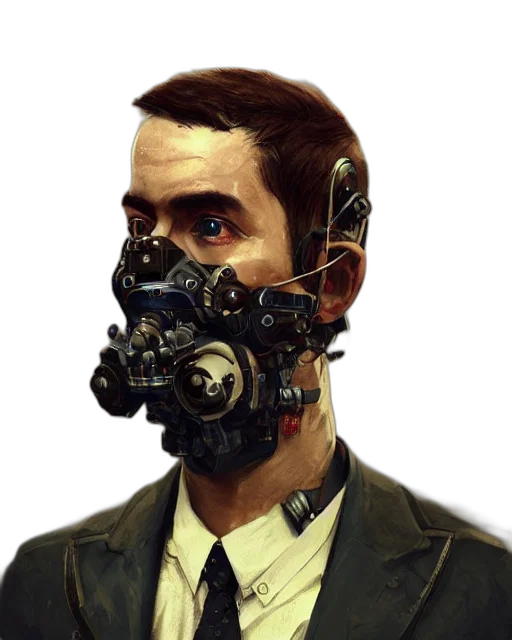 mask, face, robot, jacket transparent PNG cut-out