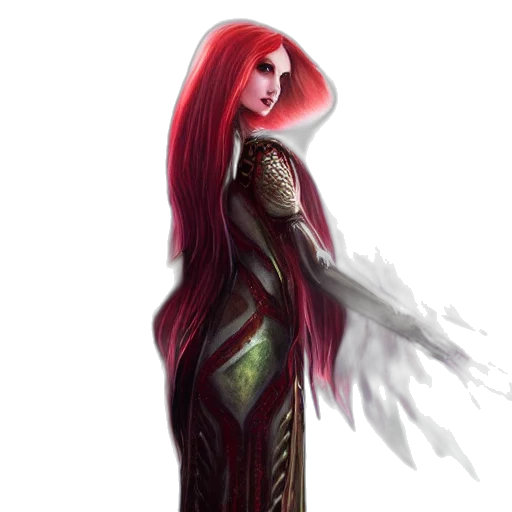 dress, staff, fantasy art, concept art transparent PNG cut-out