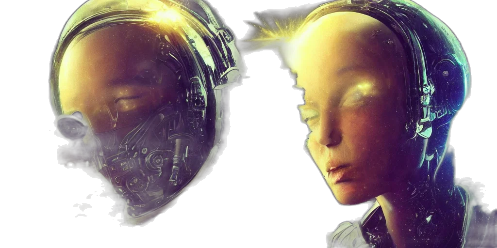 robot, mask, face, concept art transparent PNG cut-out