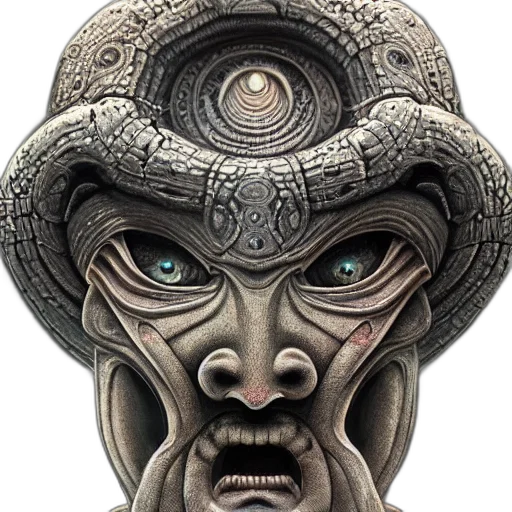 mask, face, creature, staff transparent PNG cut-out