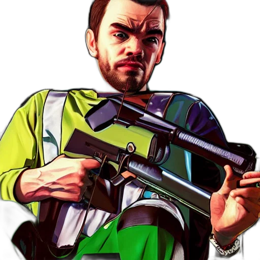 weapon, staff, jacket, face transparent PNG cut-out