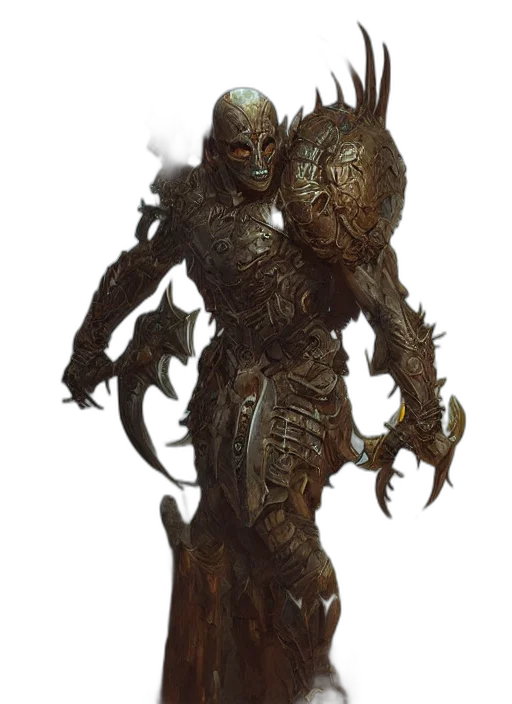 creature, robot, staff, weapon transparent PNG cut-out