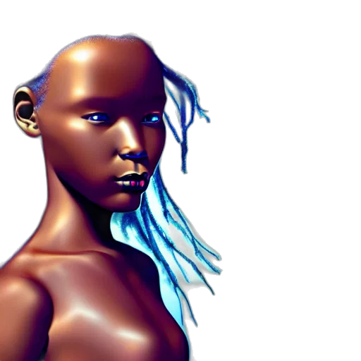 hair, face, robot, mask transparent PNG cut-out