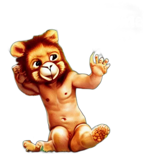 animal, staff, 3d render, concept art transparent PNG cut-out