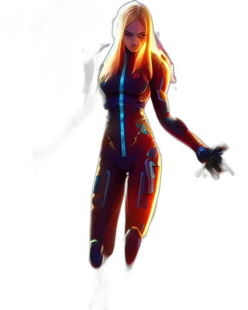 staff, jacket, weapon, robot transparent PNG cut-out