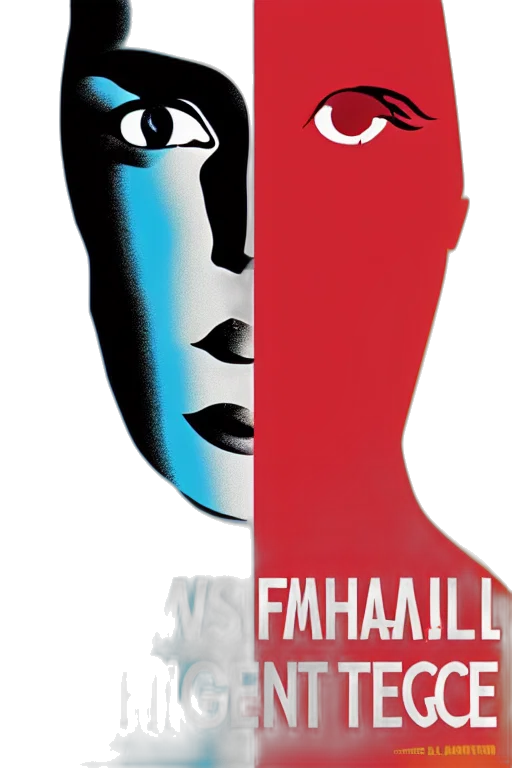 mask, face, comic book art, 3d render transparent PNG cut-out