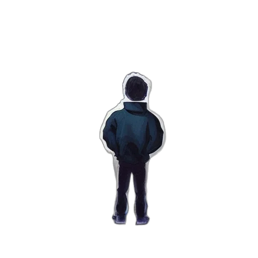 jacket, robot, creature, staff transparent PNG cut-out