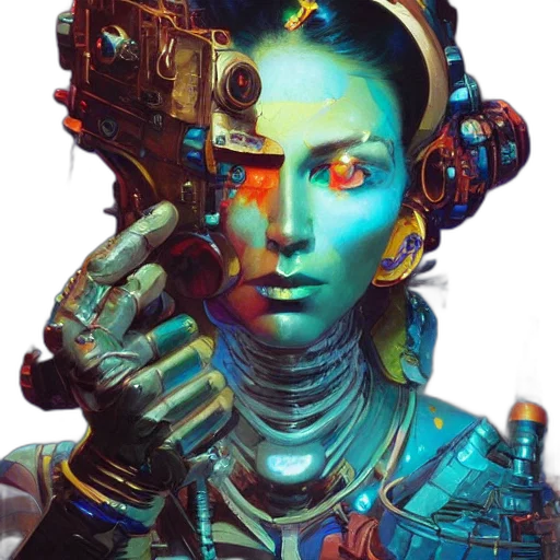 robot, face, jewelry, mask transparent PNG cut-out