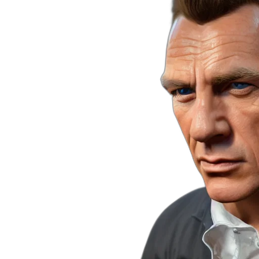 face, 3d render, photorealistic, concept art transparent PNG cut-out