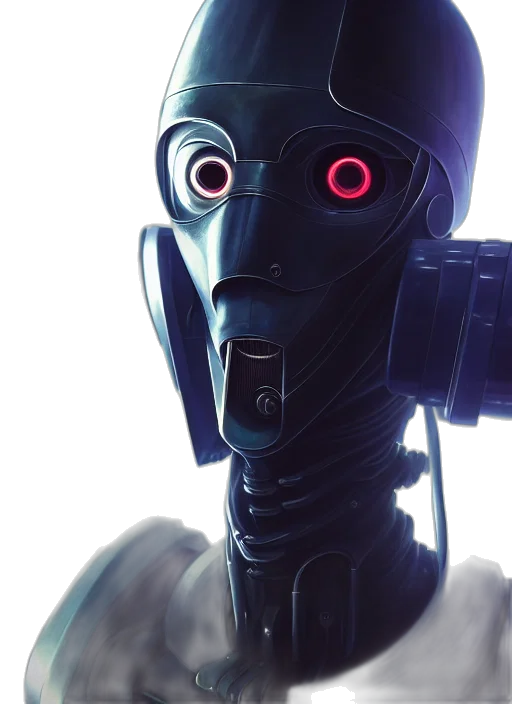 robot, face, staff, mask transparent PNG cut-out
