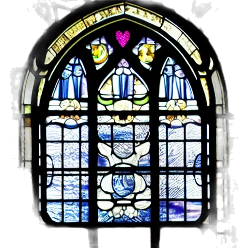 crown, stained, glass, window transparent PNG cut-out