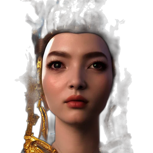 face, crown, robot, staff transparent PNG cut-out