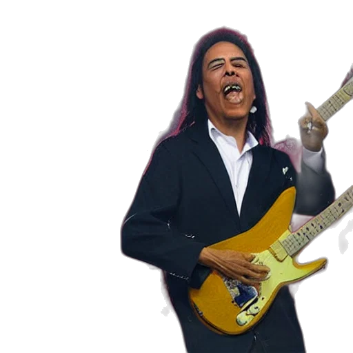 barack, obama, yngwie, guitar transparent PNG cut-out