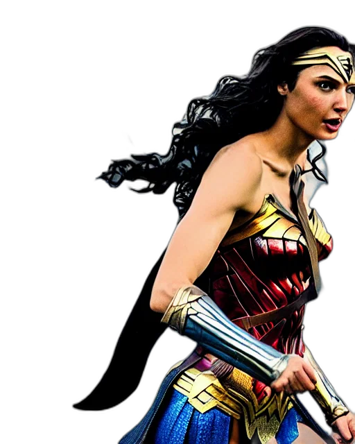 comic book art, concept art, gal, gadot transparent PNG cut-out