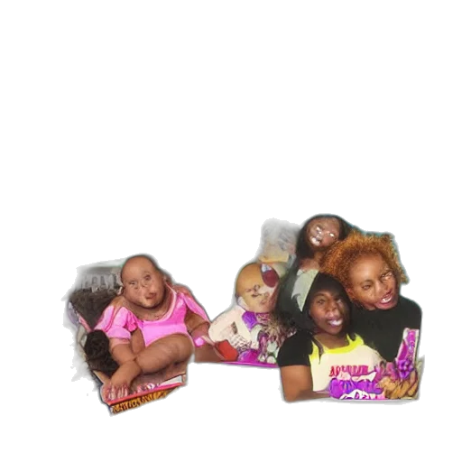 phat, girl, friends transparent PNG cut-out