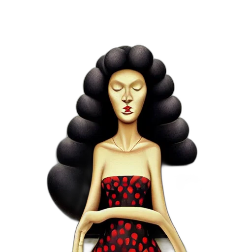 dress, hair, jewelry, cartoon transparent PNG cut-out