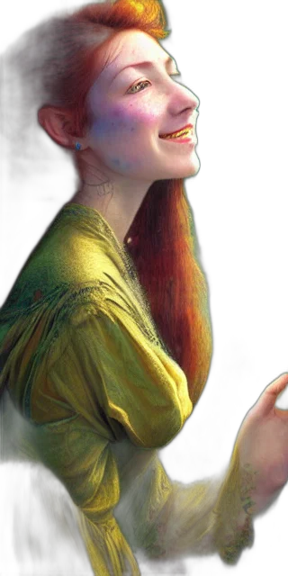 face, dress, hair, dragon transparent PNG cut-out