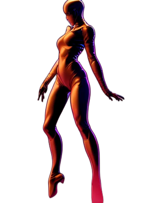 dress, robot, staff, concept art transparent PNG cut-out