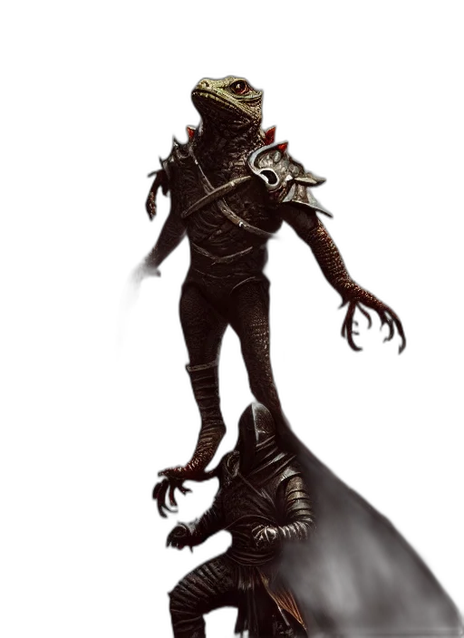 creature, dragon, staff, animal transparent PNG cut-out
