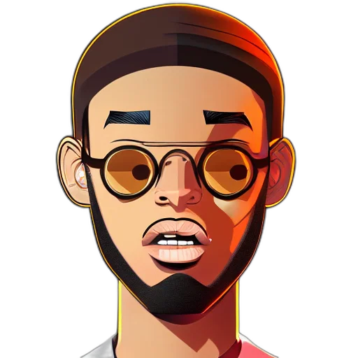 face, cartoon, anime, pixel art transparent PNG cut-out