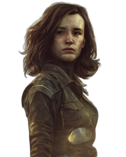 jacket, face, weapon, concept art transparent PNG cut-out