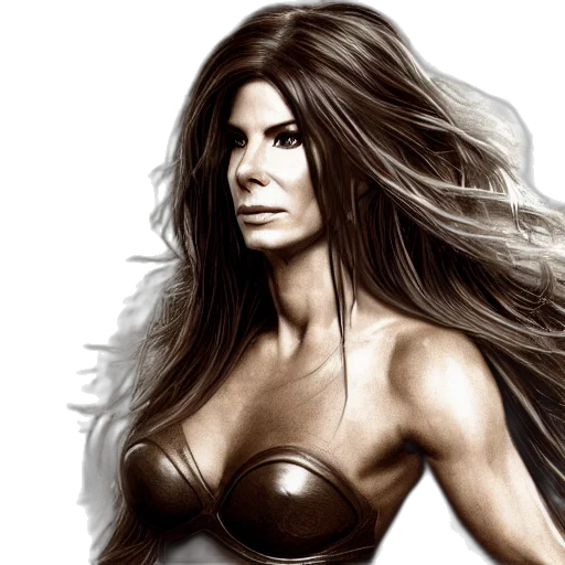 hair, photorealistic, comic book art, fantasy art transparent PNG cut-out