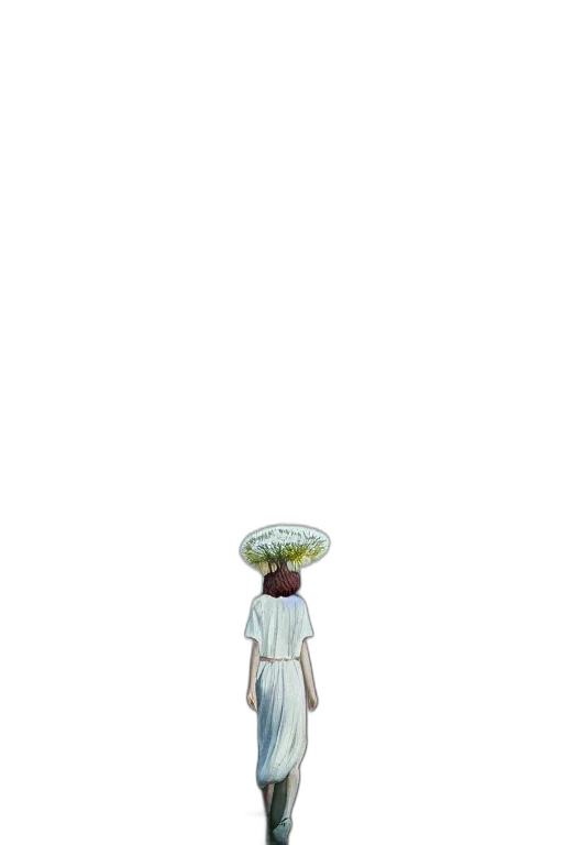 staff, dress, hat, umbrella transparent PNG cut-out