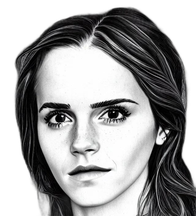 face, photorealistic, cartoon, pencil sketch transparent PNG cut-out