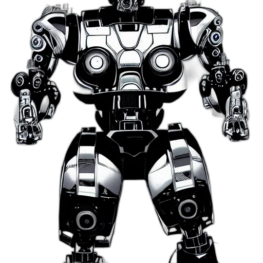 robot, concept art, comic book art, 3d render transparent PNG cut-out