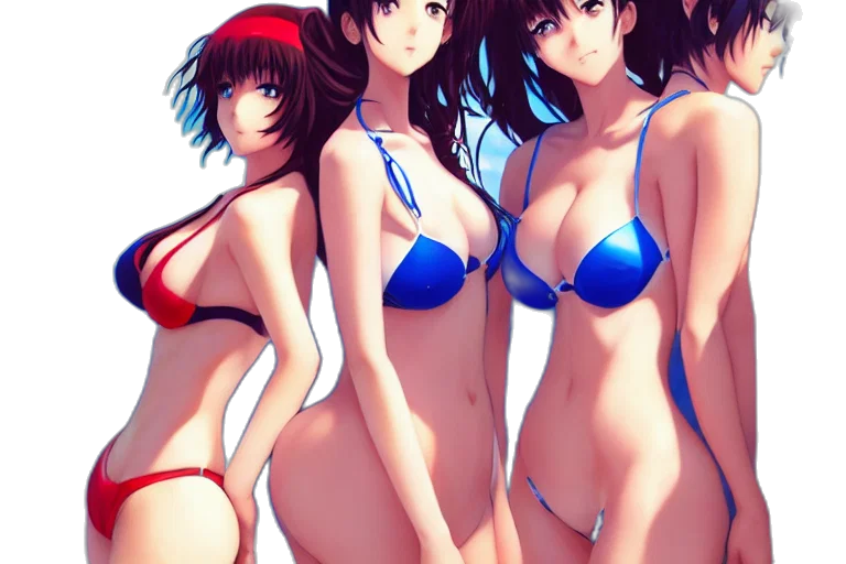 anime, concept art, photorealistic, 3d render transparent PNG cut-out