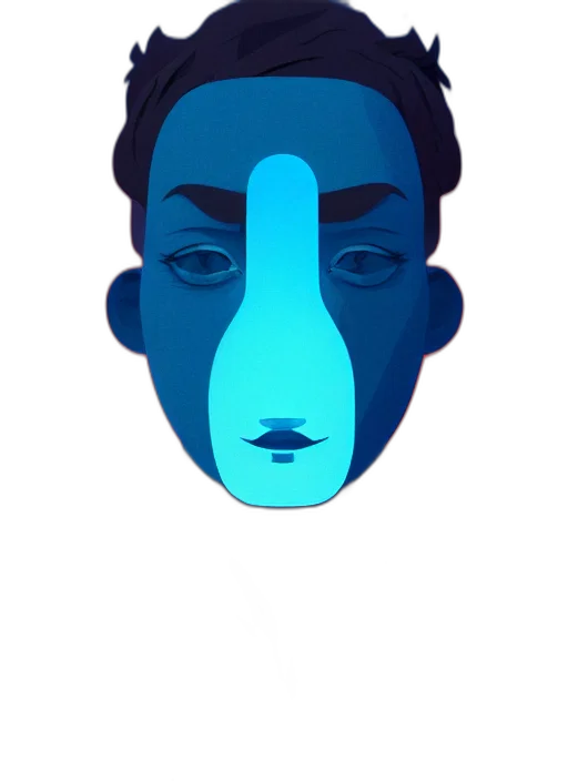 face, mask, robot, creature transparent PNG cut-out