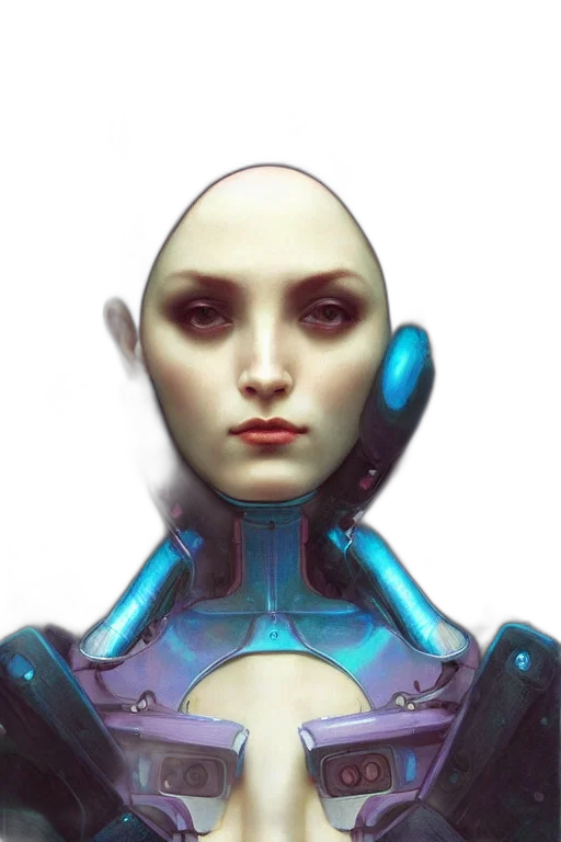 robot, face, cyberpunk, concept art transparent PNG cut-out