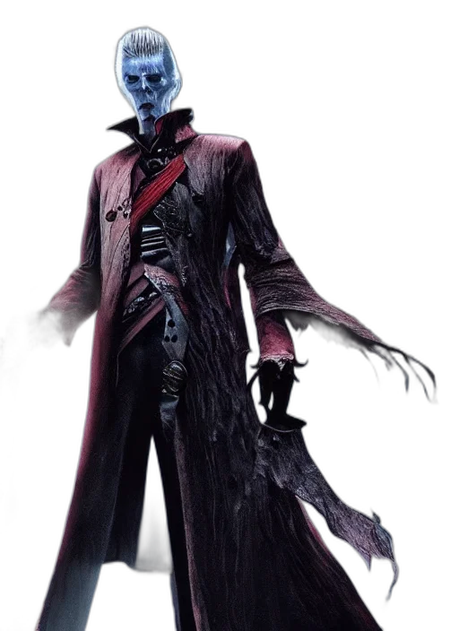 creature, jacket, mask, staff transparent PNG cut-out