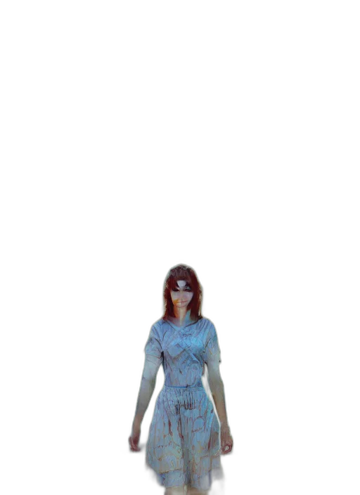 dress, robot, staff, creature transparent PNG cut-out