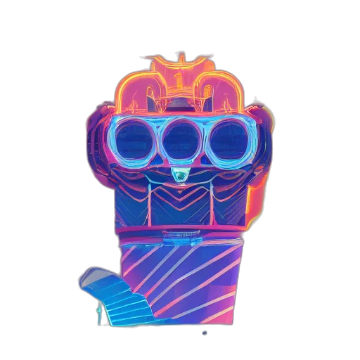 robot, crown, mask, face transparent PNG cut-out