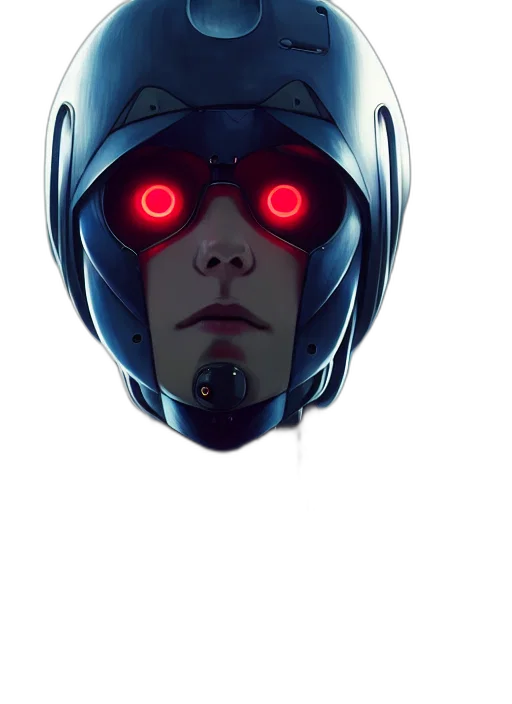 robot, face, mask, creature transparent PNG cut-out