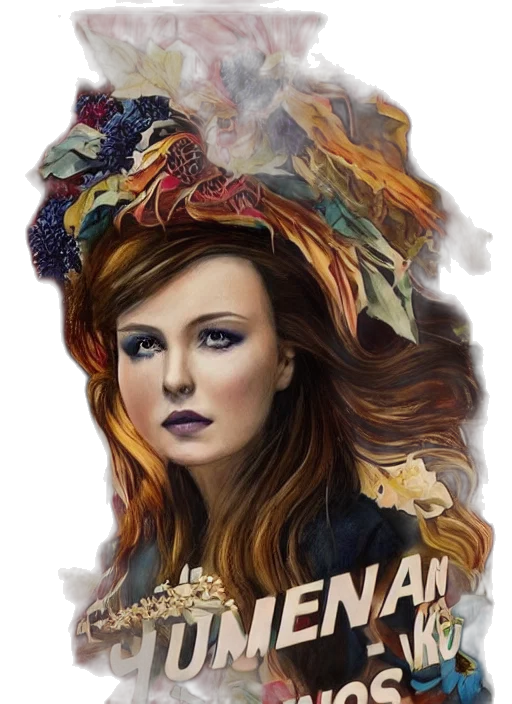 hat, crown, face, fantasy art transparent PNG cut-out