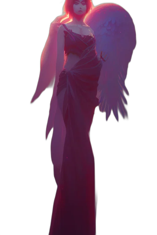 dress, staff, creature, crown transparent PNG cut-out