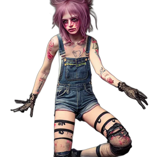 cyberpunk, concept art, fantasy art, photorealistic transparent PNG cut-out