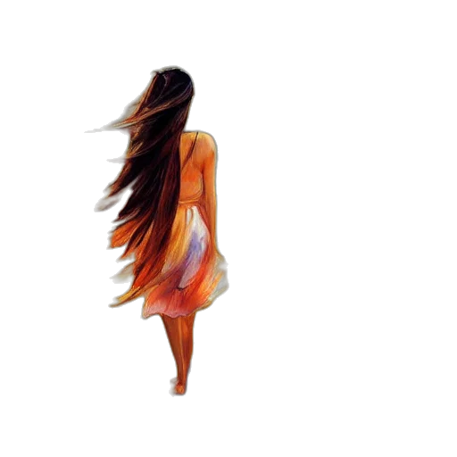dress, hair, creature, animal transparent PNG cut-out
