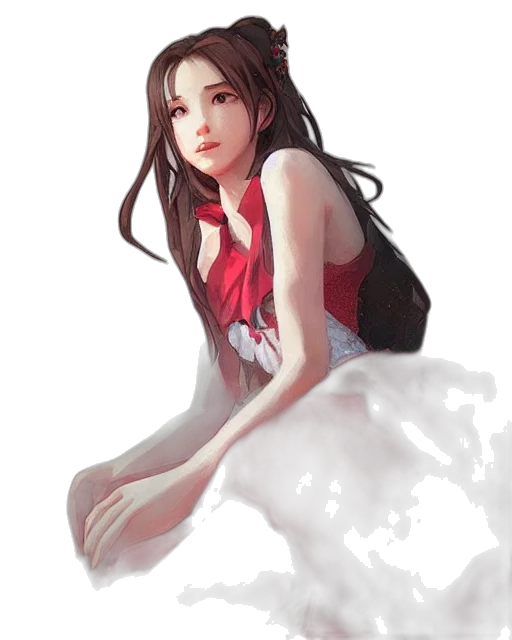 dress, creature, face, fantasy art transparent PNG cut-out