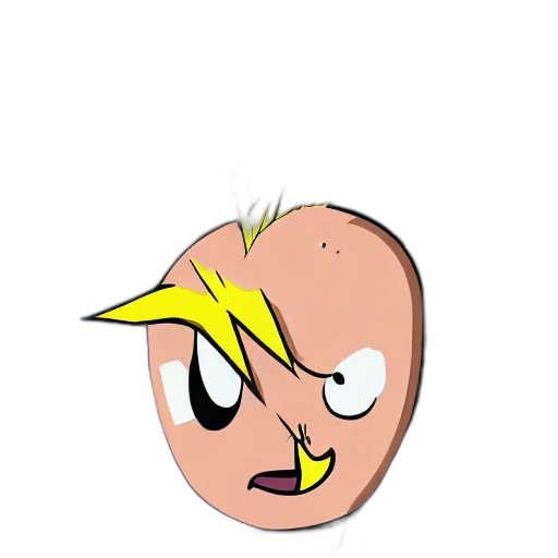 hair, face, staff, cartoon transparent PNG cut-out