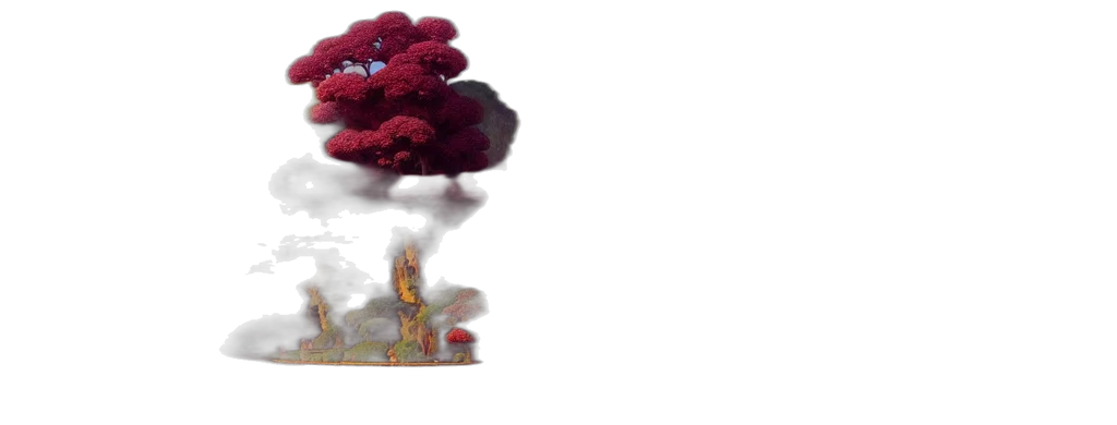 tree, crown, concept art, 3d render transparent PNG cut-out
