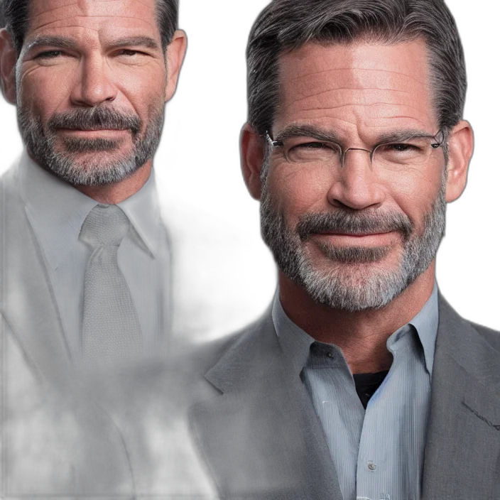 face, jacket, photorealistic, 3d render transparent PNG cut-out