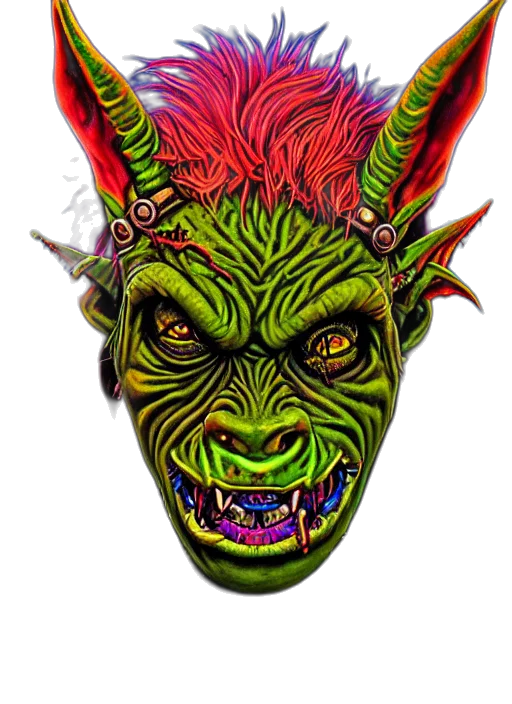 mask, face, staff, creature transparent PNG cut-out