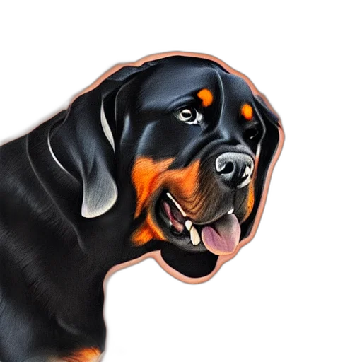 animal, face, photorealistic, oil painting transparent PNG cut-out