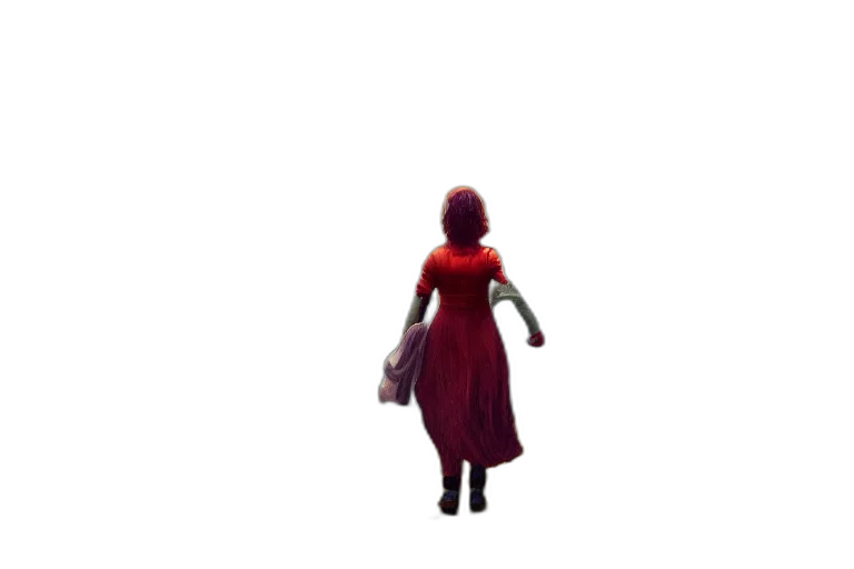 dress, staff, robot, creature transparent PNG cut-out
